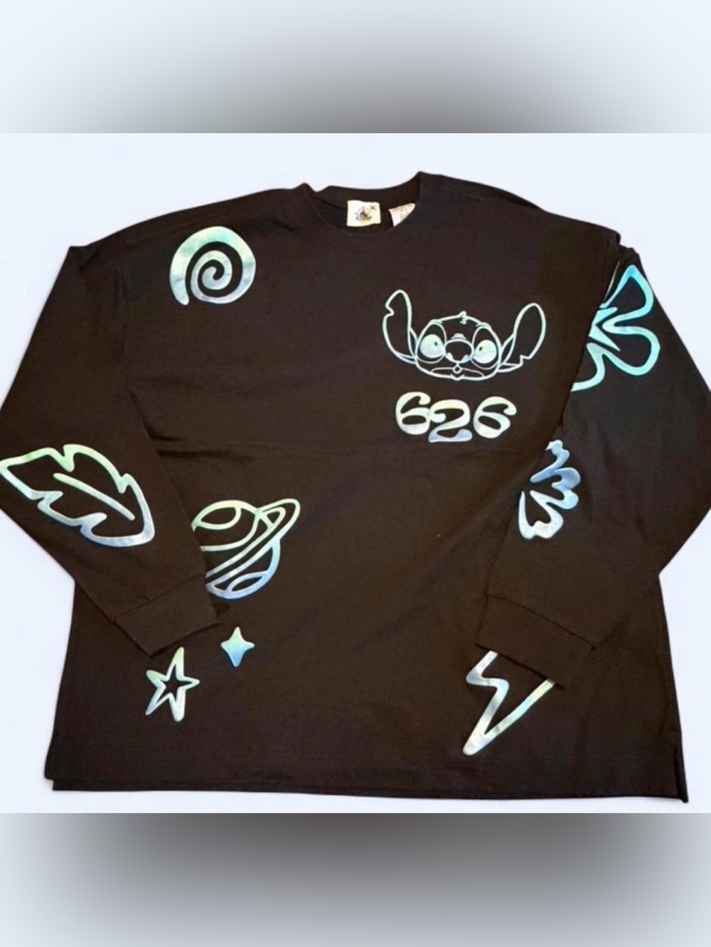Disney Stitch black long sleeve shirt spirit jersey